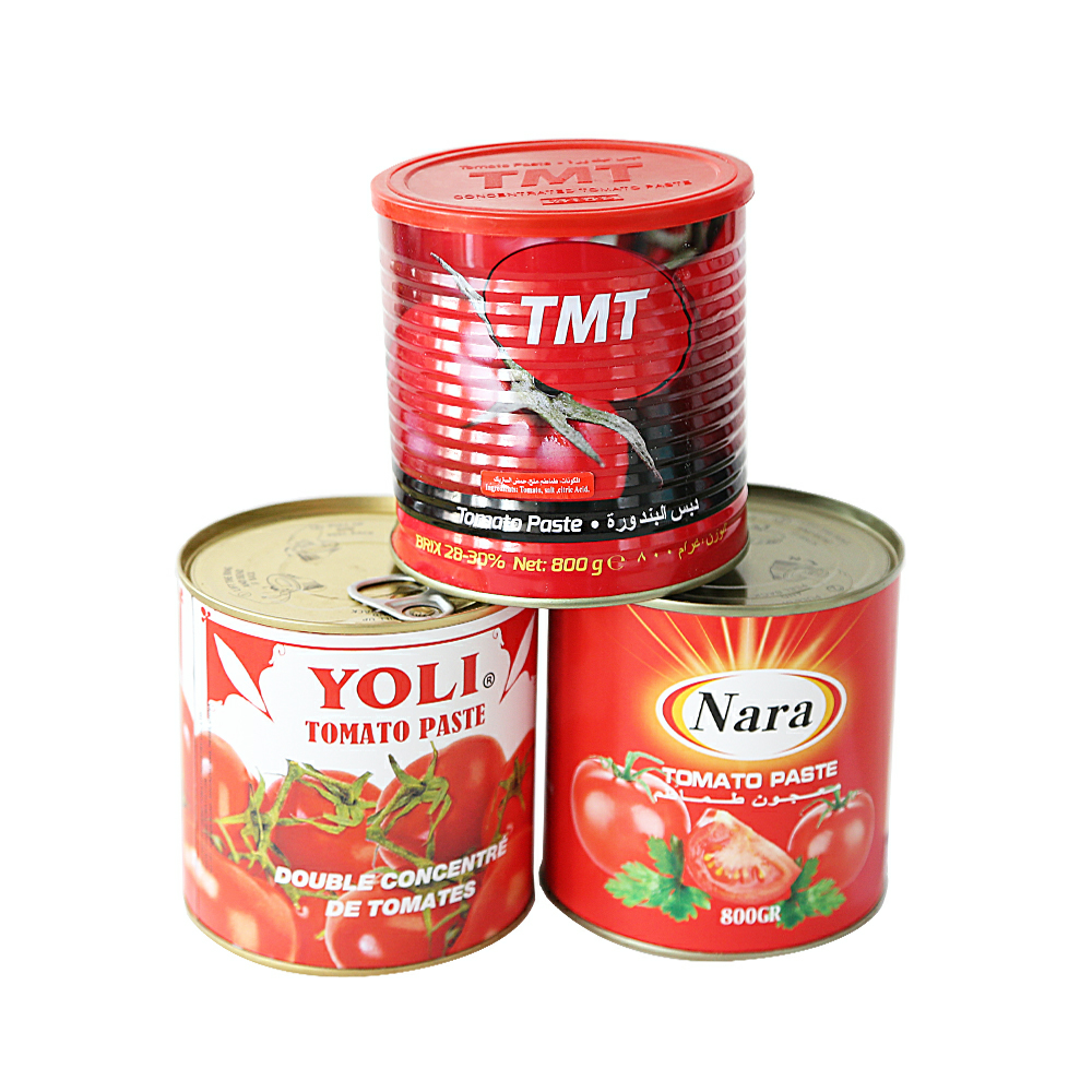 Factory Halal 800g/ 850g*12tins Tomato Paste Brix: 28-30% Canned Tomato Paste for Europe